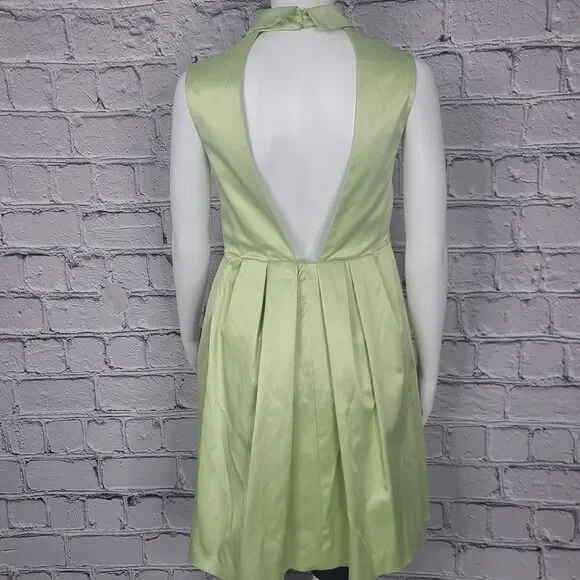 Mangano Green Satin Midi Dress, Women's Small - Picture 6 of 15
